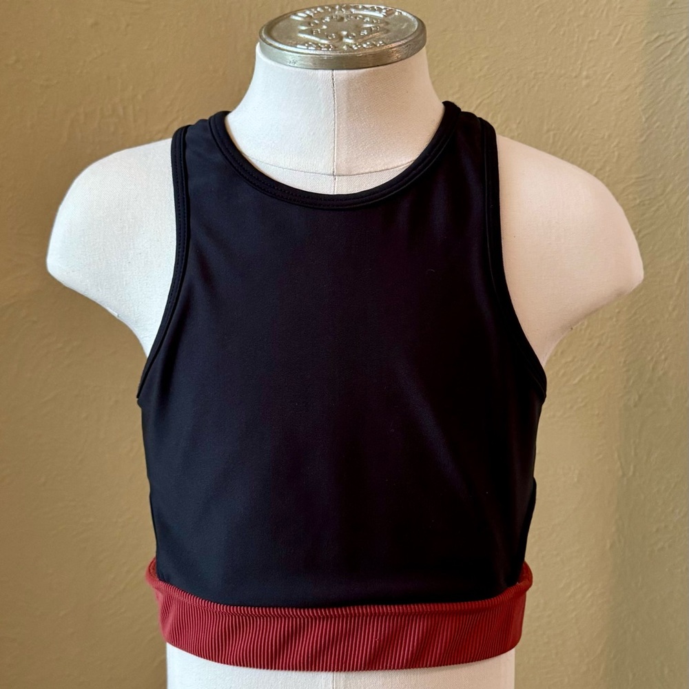 Five Dancewear Black and Brown Crop Top size Petite Adult